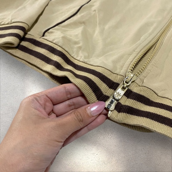 BCBG Tan & Brown Two Way Zip Jacket - Picture 8 of 9